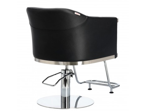 Fotel fryzjerski Lincoln hydrauliczny obrotowy do salonu fryzjerskiego podnóżek chromowany krzesło fryzjerskie - 4