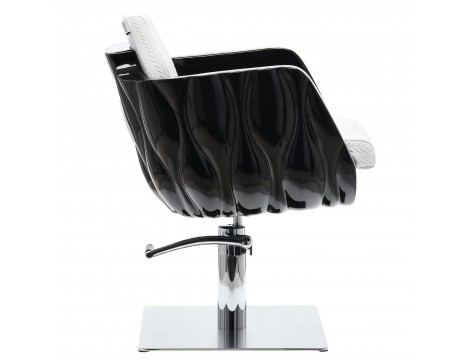Fotel fryzjerski Amir hydrauliczny obrotowy do salonu fryzjerskiego podnóżek chromowany krzesło fryzjerskie - 3