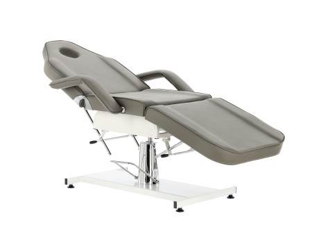 Fotel hydrauliczny kosmetyczny Josiah obrotowy spa łóżko leżanka do salonu kosmetycznego szary - 6