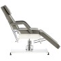 Fotel hydrauliczny kosmetyczny Josiah obrotowy spa łóżko leżanka do salonu kosmetycznego szary - 3