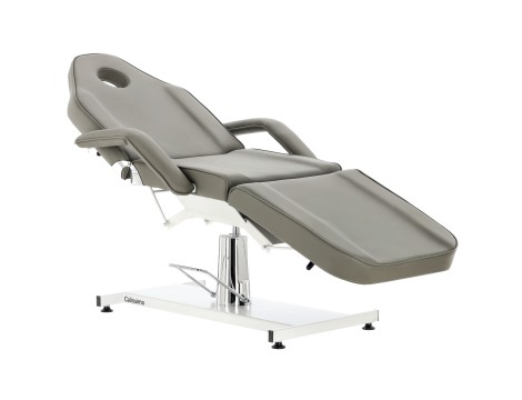 Fotel hydrauliczny kosmetyczny Joshua obrotowy spa łóżko leżanka do salonu kosmetycznego szary - 6