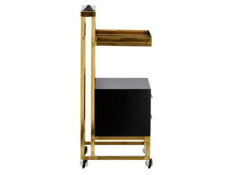 Pomocnik fryzjerski wózek stolik na kółkach do farbowania ENZO-258G do salonu kosmetycznego szafka z szufladami - 3