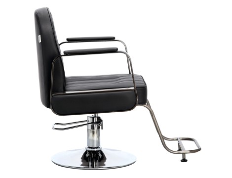 Fotel fryzjerski Drake hydrauliczny obrotowy do salonu fryzjerskiego podnóżek chromowany krzesło fryzjerskie - 3