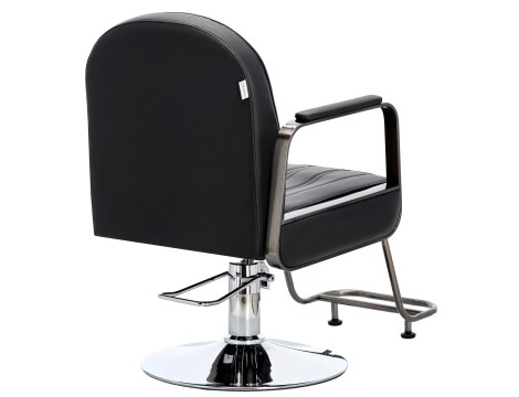 Fotel fryzjerski Drake hydrauliczny obrotowy do salonu fryzjerskiego podnóżek chromowany krzesło fryzjerskie - 4
