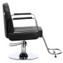 Fotel fryzjerski Drake hydrauliczny obrotowy do salonu fryzjerskiego podnóżek chromowany krzesło fryzjerskie - 3
