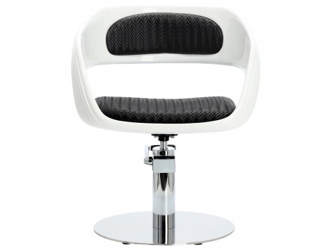 Fotel fryzjerski hydrauliczny obrotowy do salonu fryzjerskiego podnóżek chromowany krzesło fryzjerskie - 6