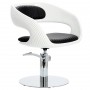 Fotel fryzjerski hydrauliczny obrotowy do salonu fryzjerskiego podnóżek chromowany krzesło fryzjerskie - 5