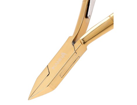 Cążki cęgi do grubych wrastających paznokci skórek obcinaczki nożyczki manicure gabinet SPA złote - 7