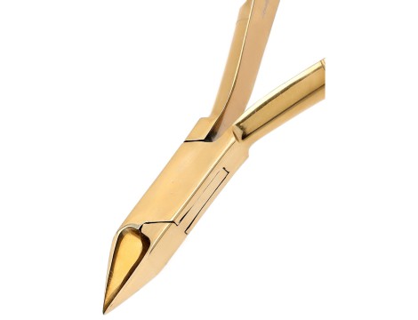 Cążki cęgi do grubych wrastających paznokci skórek obcinaczki nożyczki manicure gabinet SPA złote - 6