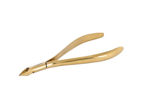 Cążki do skórek paznokci obcinaczki nożyczki kosmetyczne manicure gabinet SPA złote - 2