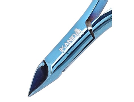 Cążki do skórek paznokci obcinaczki nożyczki kosmetyczne manicure gabinet SPA niebieskie - 6