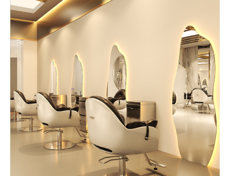 Konsola konsoleta fryzjerska barberska kosmetyczna lustro LED 180x70 PRO