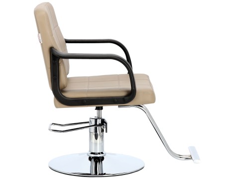 Fotel fryzjerski Luke hydrauliczny obrotowy do salonu fryzjerskiego podnóżek chromowany krzesło fryzjerskie - 3