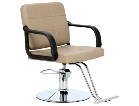 Fotel fryzjerski Luke hydrauliczny obrotowy do salonu fryzjerskiego podnóżek chromowany krzesło fryzjerskie - 2