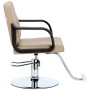Fotel fryzjerski Luke hydrauliczny obrotowy do salonu fryzjerskiego podnóżek chromowany krzesło fryzjerskie - 3