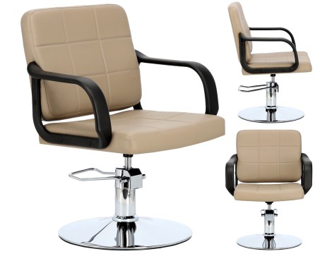 Fotel fryzjerski Luke hydrauliczny obrotowy do salonu fryzjerskiego podnóżek chromowany krzesło fryzjerskie