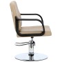 Fotel fryzjerski Luke hydrauliczny obrotowy do salonu fryzjerskiego podnóżek chromowany krzesło fryzjerskie - 4