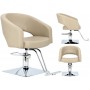 Fotel fryzjerski Greta hydrauliczny obrotowy do salonu fryzjerskiego podnóżek chromowany krzesło fryzjerskie