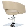 Fotel fryzjerski Greta hydrauliczny obrotowy do salonu fryzjerskiego podnóżek chromowany krzesło fryzjerskie - 5