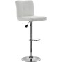 Krzesło barowe kosmetyczne fryzjerskie fotel z oparciem białe produkt złożony - 2
