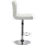 Krzesło barowe kosmetyczne fryzjerskie fotel z oparciem białe produkt złożony - 3