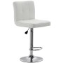 Krzesło barowe kosmetyczne fryzjerskie fotel z oparciem białe produkt złożony - 6