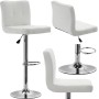 Krzesło barowe kosmetyczne fryzjerskie fotel z oparciem białe produkt złożony