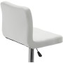 Krzesło barowe kosmetyczne fryzjerskie fotel z oparciem białe produkt złożony - 5