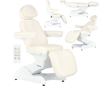 Fotel kosmetyczny elektryczny do salonu kosmetycznego pedicure regulacja 4 siłowniki Karim produkt złożony