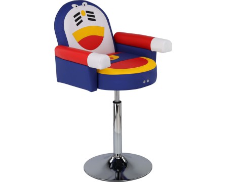 Fotel Fryzjerski Dziecięcy Pingwin Obrotowy Do Salonu Fryzjerskiego Krzesło Fryzjerskie Chrom Podnóżek Dla Dzieci produkt złożony