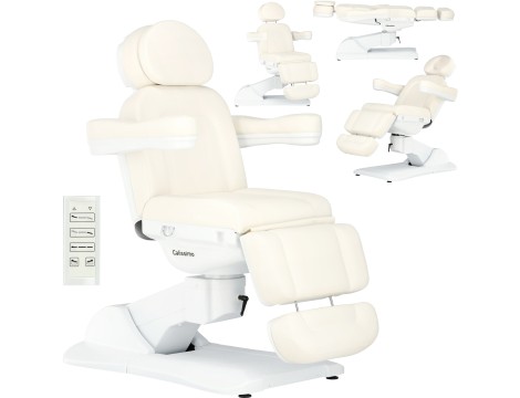 Fotel kosmetyczny elektryczny do salonu kosmetycznego pedicure regulacja 4 siłowniki Aiden produkt złożony