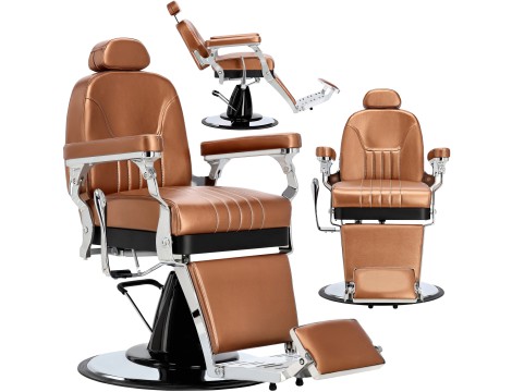 Fotel fryzjerski barberski hydrauliczny do salonu fryzjerskiego barber shop Perseus Barberking produkt złożony
