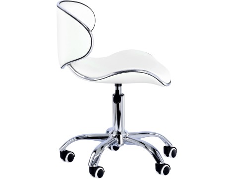 Zestaw fotel kosmetyczny hydrauliczny + taboret z oparciem + pomocnik kosmetyczny + lampa lupa - 10