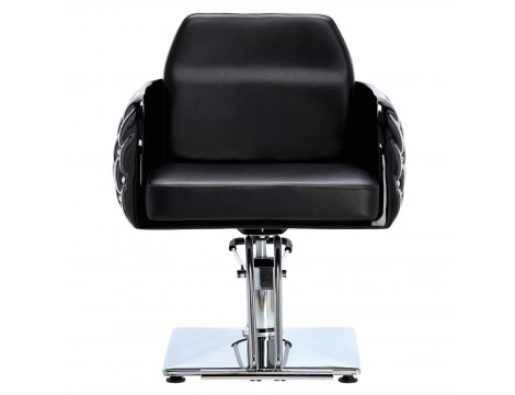 Fotel fryzjerski Leo hydrauliczny obrotowy do salonu fryzjerskiego podnóżek chromowany krzesło fryzjerskie - 5