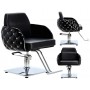 Fotel fryzjerski Leo hydrauliczny obrotowy do salonu fryzjerskiego podnóżek chromowany krzesło fryzjerskie
