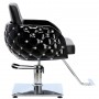Fotel fryzjerski Leo hydrauliczny obrotowy do salonu fryzjerskiego podnóżek chromowany krzesło fryzjerskie - 3