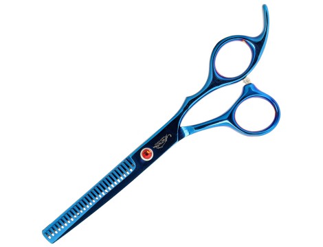 GEPARD Degażówki nożyczki praworęczne groomerskie 7,0 offset fryzjerskie do strzyżenia włosów do salonu linia Superior