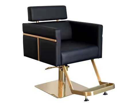 Fotel fryzjerski hydrauliczny obrotowy z chromowanym podnóżkiem do salonu fryzjerskiego krzesło fryzjerskie