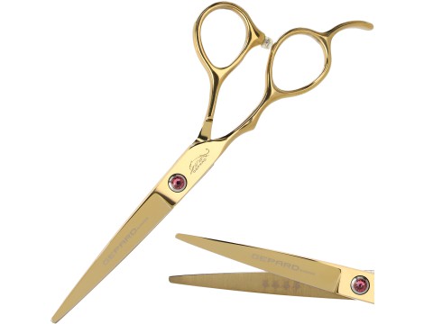 Nożyczki fryzjerskie do strzyżenia włosów Gepard 5,5 leworęczne złote