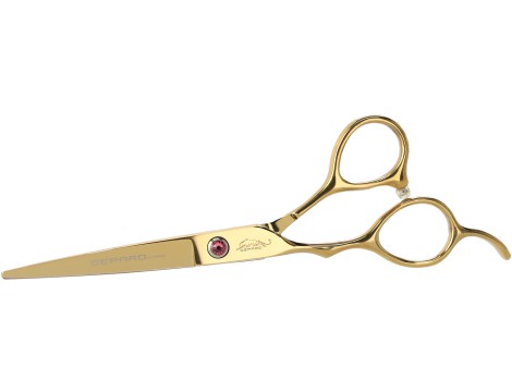 Nożyczki fryzjerskie do strzyżenia włosów Gepard 5,5 leworęczne złote - 3