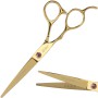 Nożyczki fryzjerskie do strzyżenia włosów Gepard 5,5 leworęczne złote