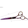 Nożyczki fryzjerskie Purple Dragon 6,0 leworęczne niebieskie - 4