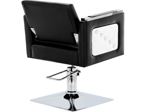 Fotel fryzjerski Eve hydrauliczny obrotowy do salonu fryzjerskiego podnóżek chromowany krzesło fryzjerskie - 4