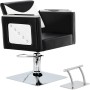 Fotel fryzjerski Eve hydrauliczny obrotowy do salonu fryzjerskiego podnóżek chromowany krzesło fryzjerskie - 2