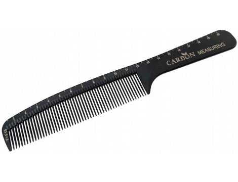 Grzebień fryzjerski włosów karbon prosty duży F15