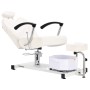 Fotel kosmetyczny do pedicure Marla odchylany z masażerem stóp do salonu spa biały - 5