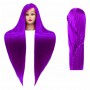 Główka treningowa Iza 60 cm purple, włos termiczny+ uchwyt, fryzjerska do czesania, głowa do ćwiczeń