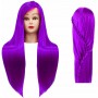Główka treningowa Iza 80 cm purple, włos termiczny+ uchwyt, fryzjerska do czesania, głowa do ćwiczeń