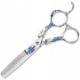 WOLF Degażówki nożyczki praworęczne 5,5 Sapphire offset fryzjerskie do strzyżenia włosów do salonu linia Professional