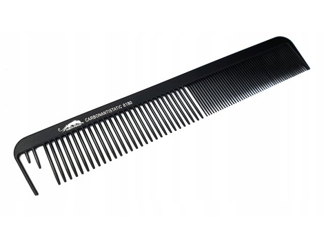 Grzebień fryzjerski włosów prosty karbon 8180